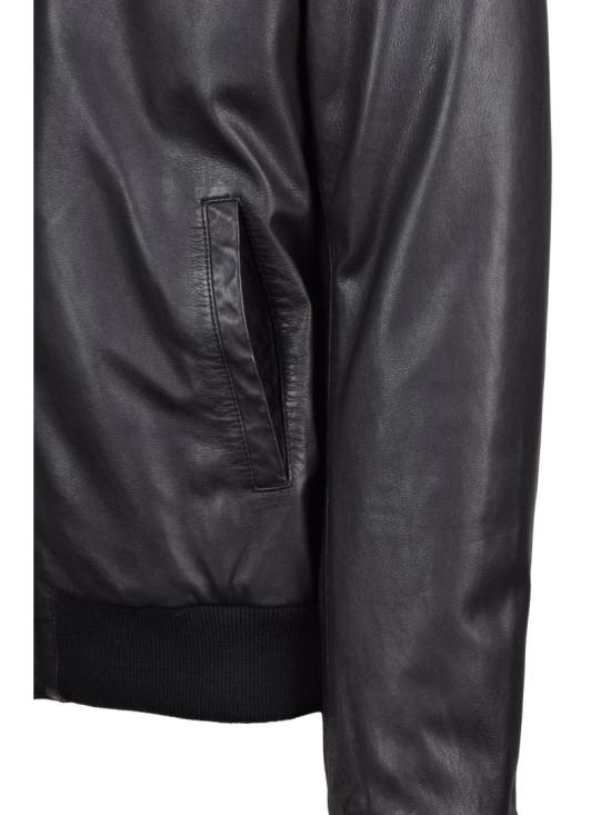 25FW Mabrun 가죽 자켓 블랙 프랭크 퀼팅 안감 가죽 재킷 - OTHER BRANDS