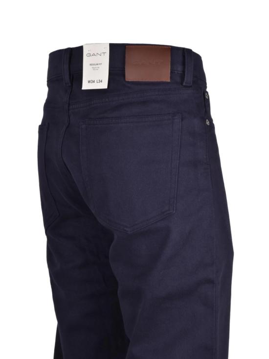 25FW 간트 데님 팬츠 다크 블루 레귤러 핏 파이브 포켓 스트레치 진 - GANT