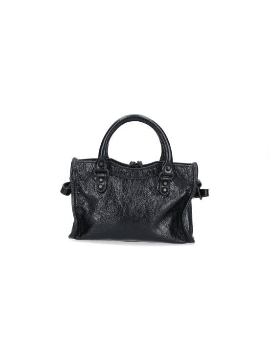 26FW 발렌시아가 르 시티 나노 램스킨 탑핸들 토트백 865764 2ACFH 1000 BLACK - BALENCIAGA