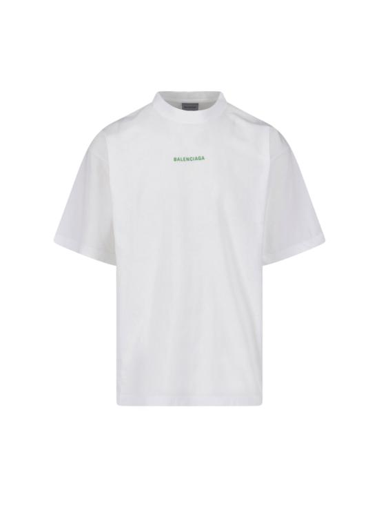 26FW 발렌시아가 백 티셔츠 미디움 핏 764235 TTVJ1 9163 WHITE