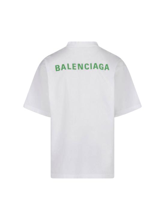 26FW 발렌시아가 백 티셔츠 미디움 핏 764235 TTVJ1 9163 WHITE - BALENCIAGA