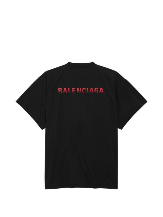 26FW 발렌시아가 백 그래디언트 오버사이즈 티셔츠 850345 TVVE6 1000 BLACK - BALENCIAGA