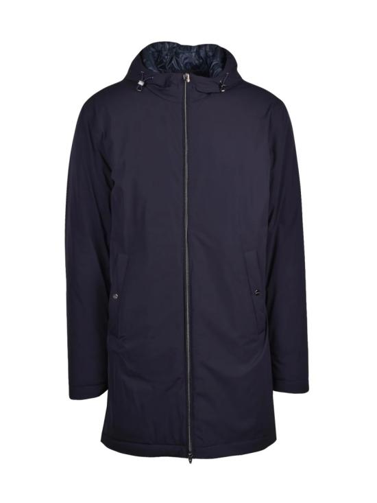 25FW 에르노 패딩 다운 충전재가 들어간 헤르노 리조트 파카, 조절 가능한 후드와 실용적인 포켓 포함