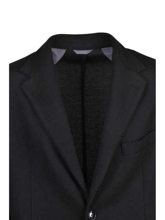 25FW Out/Fit 수트 자켓 블랙 니트 폴리에스터 혼방 블레이저 - OTHER BRANDS