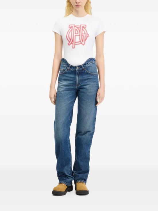 26FW 장 폴 고티에 반팔 티셔츠 26 04 W TO546 J075 0130 WHITE RED - JEAN PAUL GAULTIER