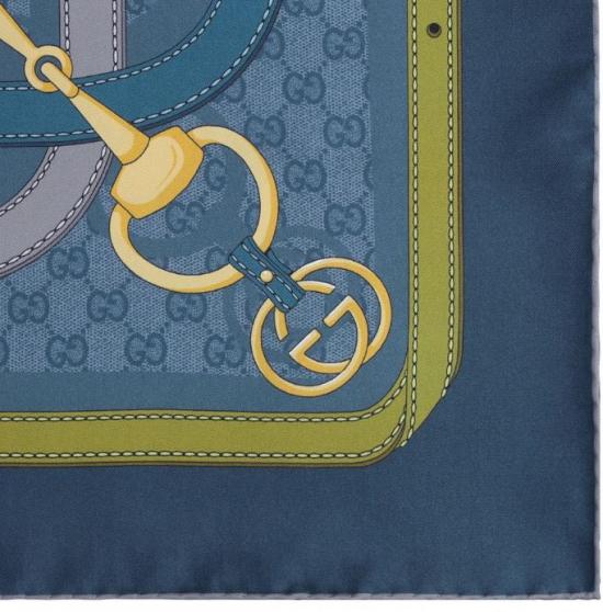 26FW 구찌 GG 자카드 울 실크 스카프 머플러 A007EA 3G0014800 BLUETTE - GUCCI