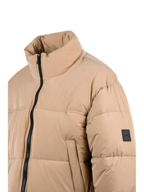 25FW 파악 숏패딩 베이지색 하이넥 패딩 폴리에스터 반팔 다운 재킷 - FAAK