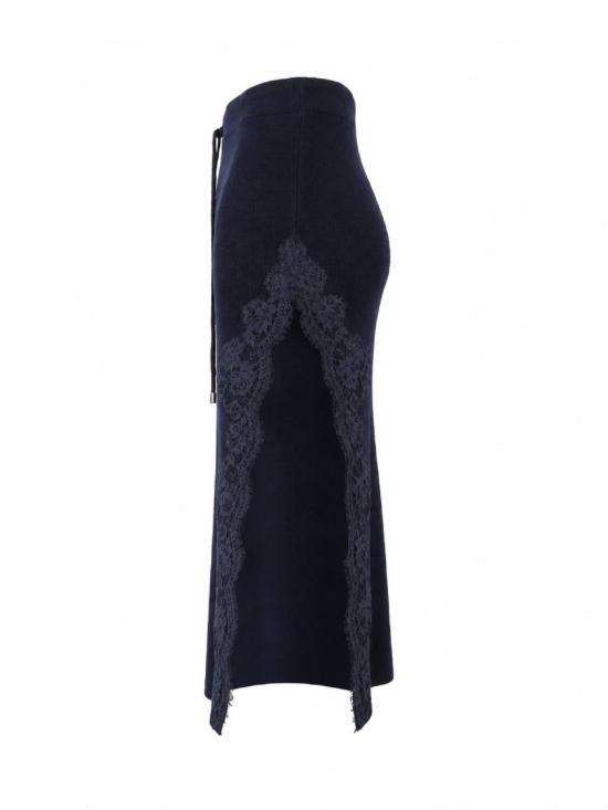26FW 에르마노 설비노 롱 스커트 D49EO002EP2 Blue - ERMANNO SCERVINO