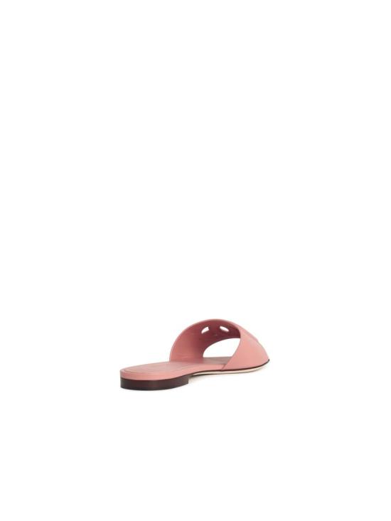  돌체앤가바나 DG 로고 카프스킨 슬리퍼 CQ0436 AY329 80405 Pink - DOLCE & GABBANA