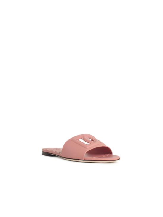  돌체앤가바나 DG 로고 카프스킨 슬리퍼 CQ0436 AY329 80405 Pink - DOLCE & GABBANA