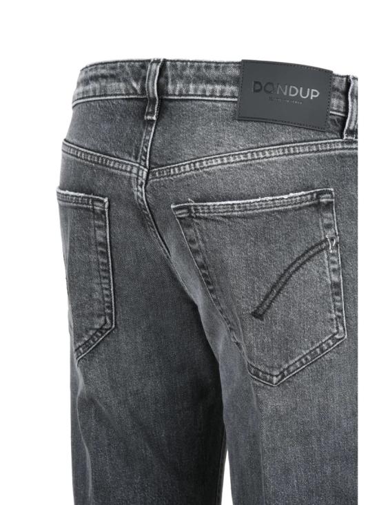 25FW 돈답 데님 팬츠 블랙 디스트레스드 슬림핏 코튼 블렌드 진 - DONDUP