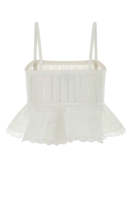 26FW 알라이아 민소매 티셔츠 AA9H1539M712D 000 White - ALAIA
