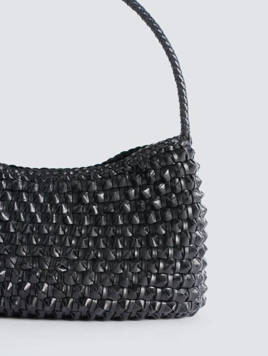 26FW 드래곤디퓨전 숄더백 Pelle Intrecciata 바질 선인장 Nero의 Borsa a Spalla - DRAGON DIFFUSION