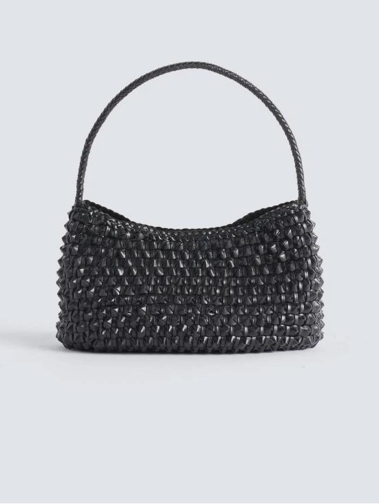 26FW 드래곤디퓨전 숄더백 Pelle Intrecciata 바질 선인장 Nero의 Borsa a Spalla