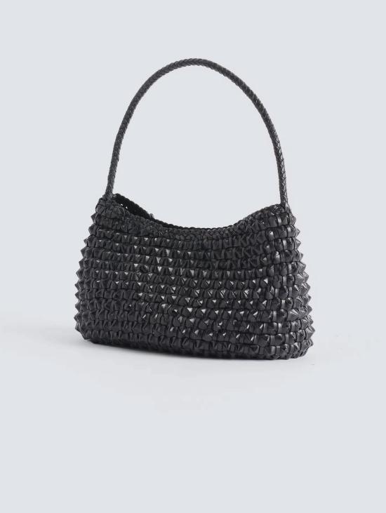 26FW 드래곤디퓨전 숄더백 Pelle Intrecciata 바질 선인장 Nero의 Borsa a Spalla - DRAGON DIFFUSION