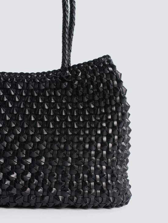 26FW 드래곤디퓨전 숄더백 Pelle Intrecciata Santa Croce Cactus Nero의 보르사 아 마노 - DRAGON DIFFUSION