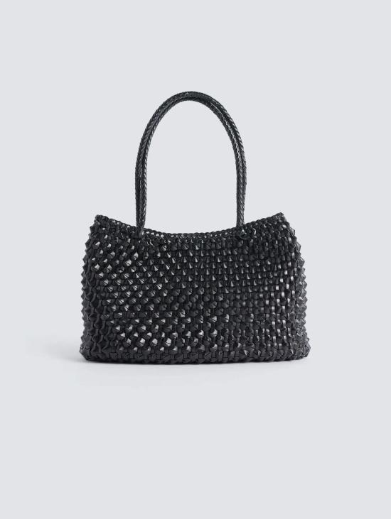 26FW 드래곤디퓨전 숄더백 Pelle Intrecciata Santa Croce Cactus Nero의 보르사 아 마노