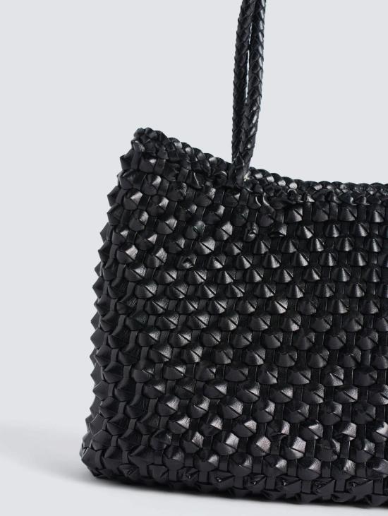 26FW 드래곤디퓨전 숄더백 Pelle Intrecciata Santa Croce Cactus Nero의 보르사 아 마노 - DRAGON DIFFUSION