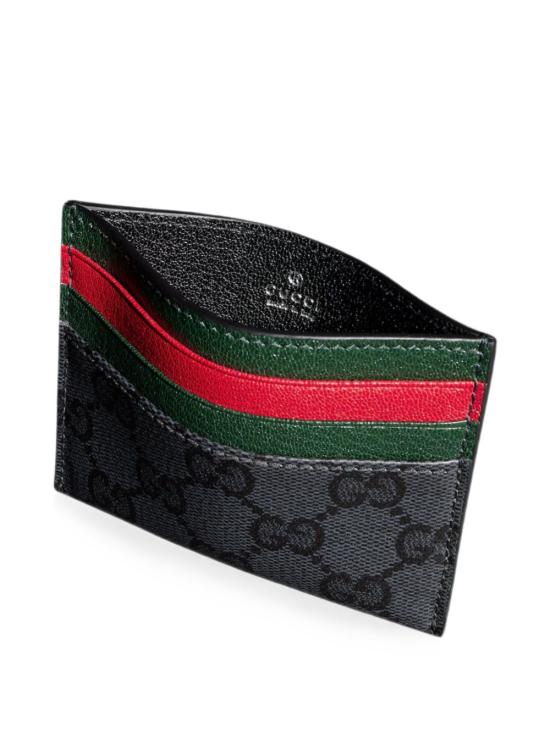 26FW 구찌 GG 캔버스 웹 카드 슬롯 카드 케이스 GG 캔버스 웹 카드 슬롯 카드 케이스 A0071B FAGI81081 - GUCCI