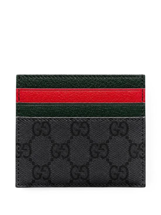 26FW 구찌 GG 캔버스 웹 카드 슬롯 카드 케이스 GG 캔버스 웹 카드 슬롯 카드 케이스 A0071B FAGI81081 - GUCCI