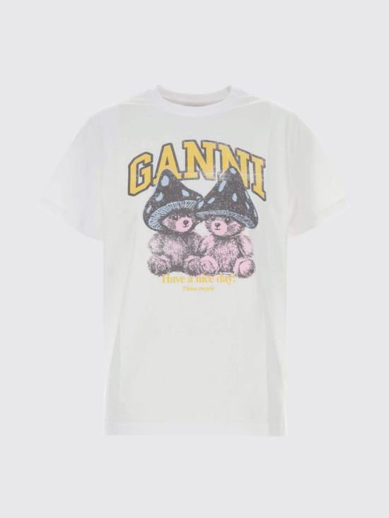 26FW 가니 반팔 티셔츠 A1050311 151 White - GANNI