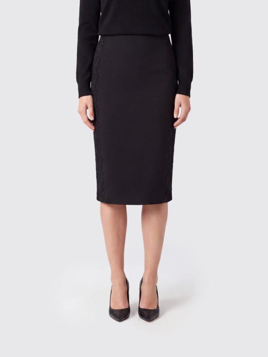 26FW 로테이트 미디 스커트 116647 100 Black
