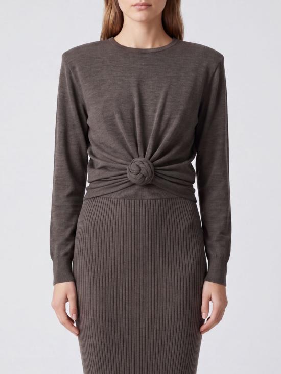 26FW 마그다뷰트림 스웨터 348726 Brown