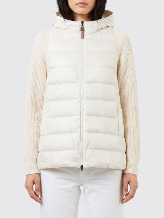 26FW 브루넬로 쿠치넬리 나일론 후드 다운 재킷 MD5987779P C1202 White