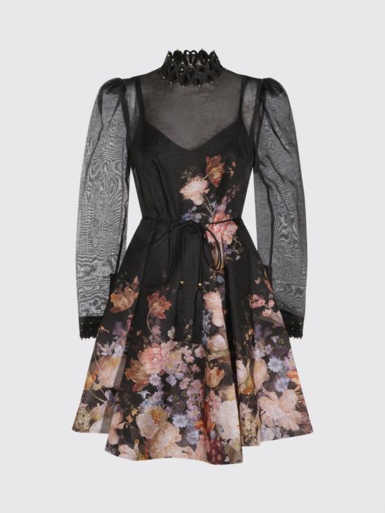 26FW 짐머만 미디 원피스 0725DF261 BLF Black - ZIMMERMANN