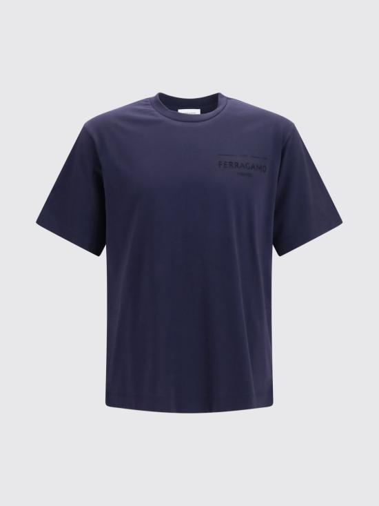 26FW 살바토레 페라가모 반팔 티셔츠 796592 001 Navy - SALVATORE FERRAGAMO