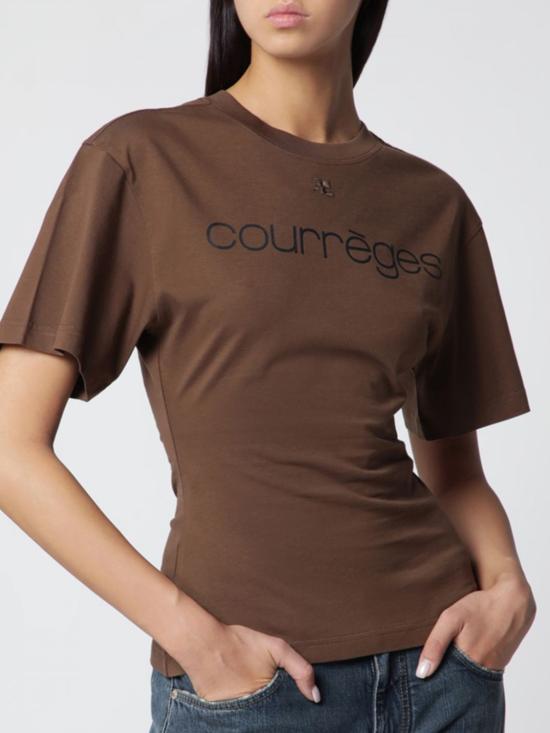 26FW 쿠레쥬 반팔 티셔츠 326JTS168JS0312 B263 Brown - COURREGES