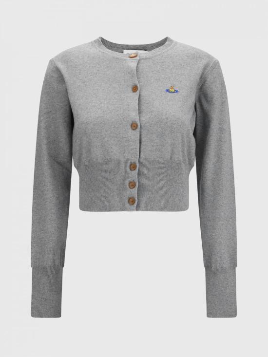26FW 비비안웨스트우드 베아 크롭드 가디건 1803002UY001V P001 Grey - VIVIENNE WESTWOOD