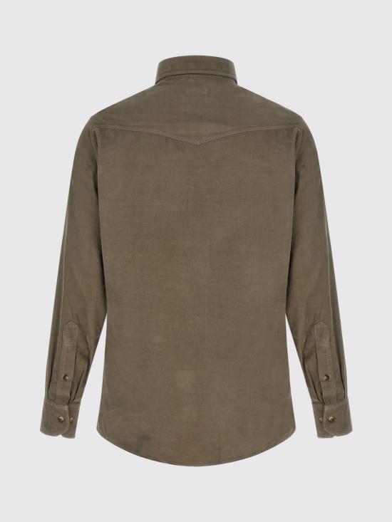 26FW 브루넬로 쿠치넬리 긴팔 셔츠 ML6884008 C6070 Green - BRUNELLO CUCINELLI