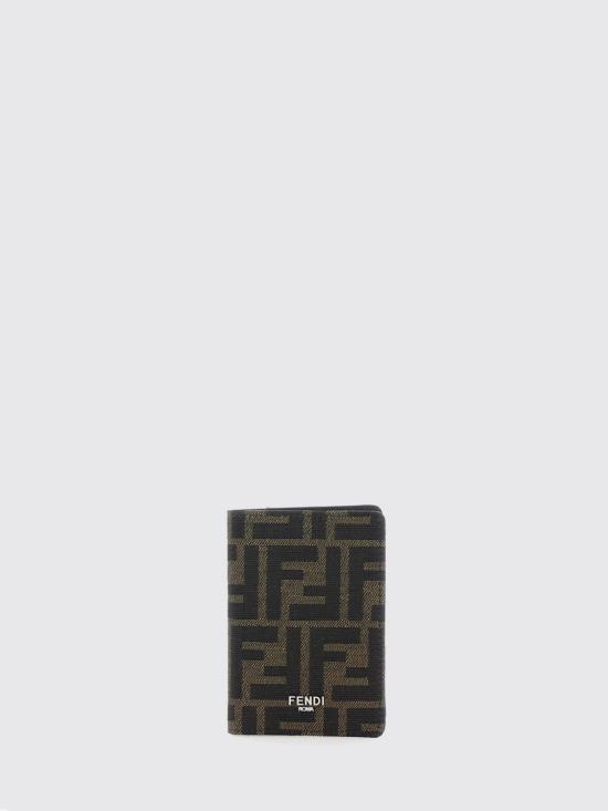 26FW 펜디 FF 패브릭 카드 홀더 7M0349ALWK F0L3T Brown
