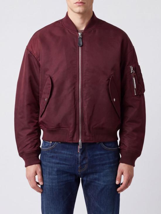 26FW 디스퀘어드2 봄버 자켓 S74AM1744D35546 392 Burgundy