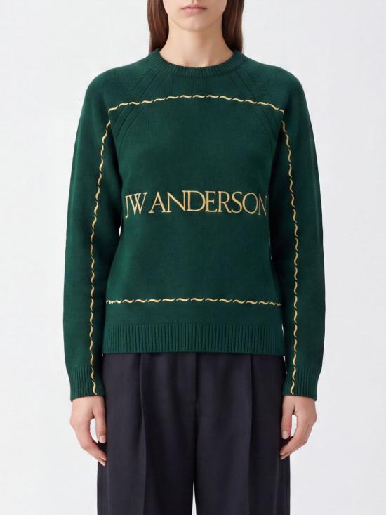 26FW JW앤더슨 스웨터 KW1625YN0471 555 Green