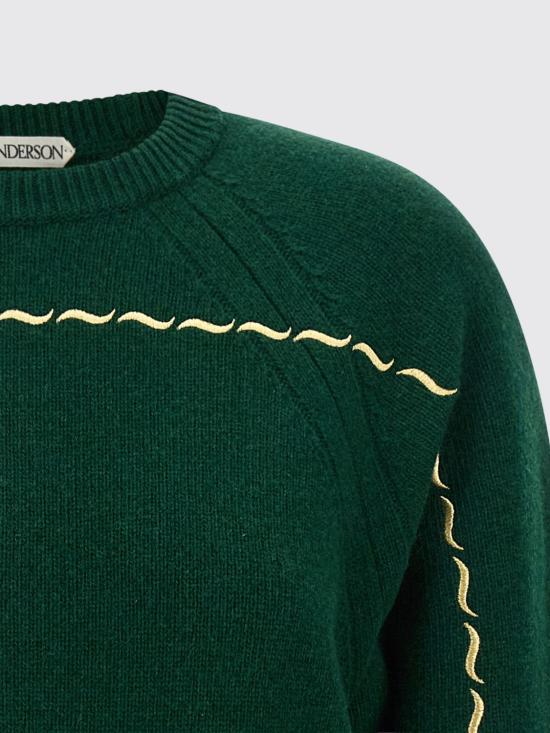 26FW JW앤더슨 스웨터 KW1625YN0471 555 Green - JW ANDERSON