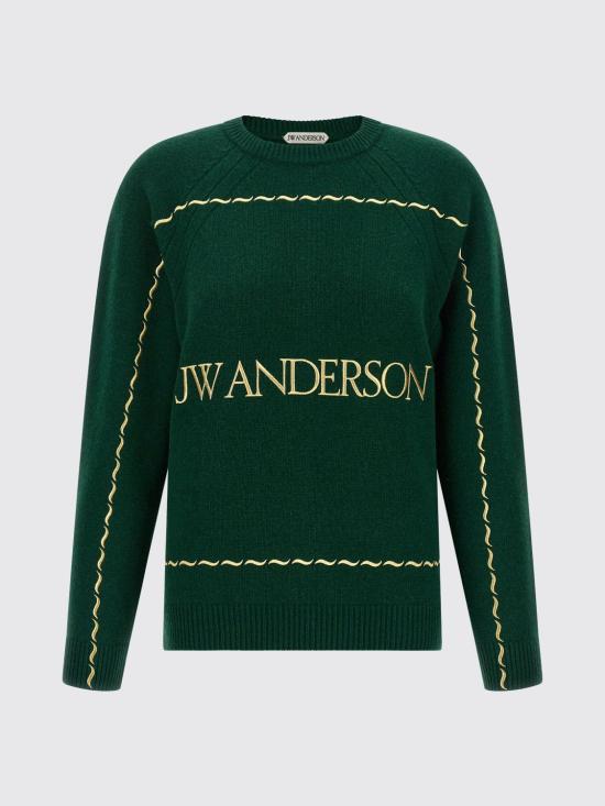26FW JW앤더슨 스웨터 KW1625YN0471 555 Green - JW ANDERSON