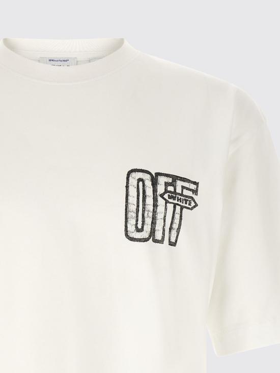 26FW 오프화이트 반팔 티셔츠 OMAA120F26JER00Y1 100 White - OFF WHITE