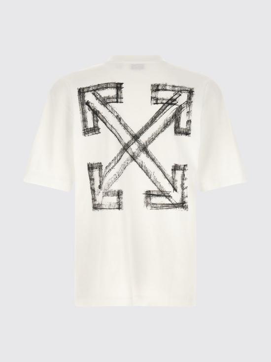 26FW 오프화이트 반팔 티셔츠 OMAA120F26JER00Y1 100 White - OFF WHITE