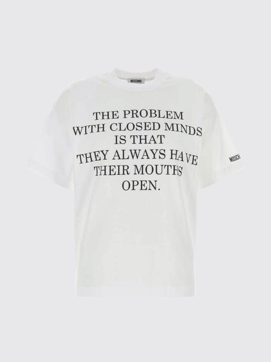26FW 모스키노 반팔 티셔츠 07135441 1001 White - MOSCHINO