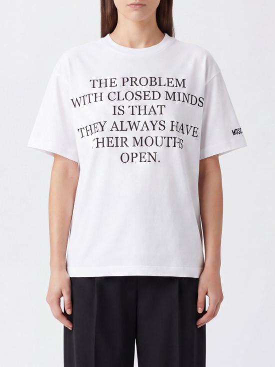 26FW 모스키노 반팔 티셔츠 07135441 1001 White