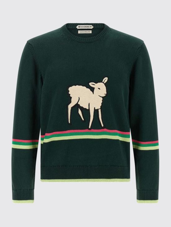 26FW JW앤더슨 스웨터 KW1578YN0515 088 Green - JW ANDERSON
