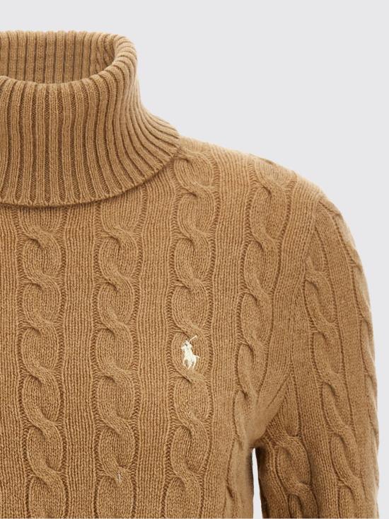 26FW 폴로 랄프로렌 울 캐시미어 케이블 니트 터틀넥 211888686 006 Beige - POLO RALPH LAUREN