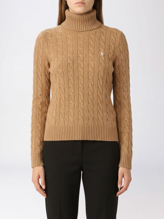 26FW 폴로 랄프로렌 울 캐시미어 케이블 니트 터틀넥 211888686 006 Beige