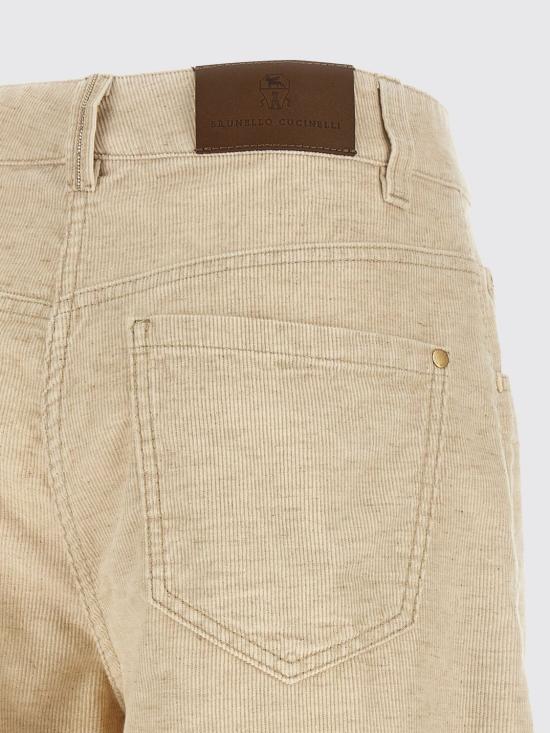 26FW 브루넬로 쿠치넬리 스트레이트 팬츠 MP185P4059 C9881 Ecru - BRUNELLO CUCINELLI