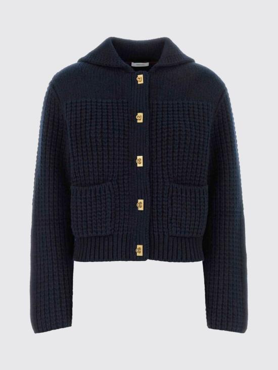 26FW 살바토레 페라가모 가디건 13I549 796045 Navy - SALVATORE FERRAGAMO