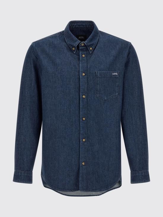 26FW 아페쎄 긴팔 셔츠 COHALH12651 IAI Blue - A.P.C.
