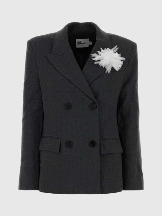 26FW 셀프 포트레이트 수트 자켓 AW26082JGR Grey - SELF PORTRAIT