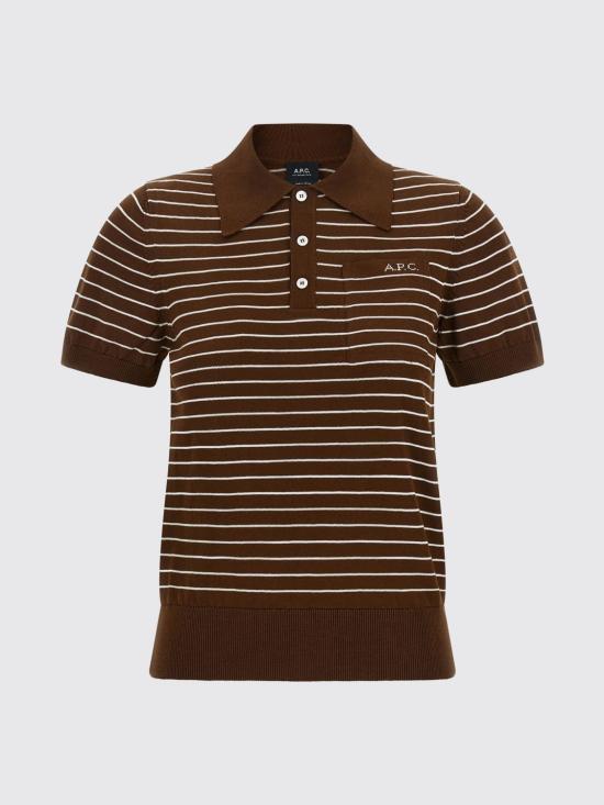 26FW 아페쎄 폴로 티셔츠 COHLPF23509 TCA Brown - A.P.C.